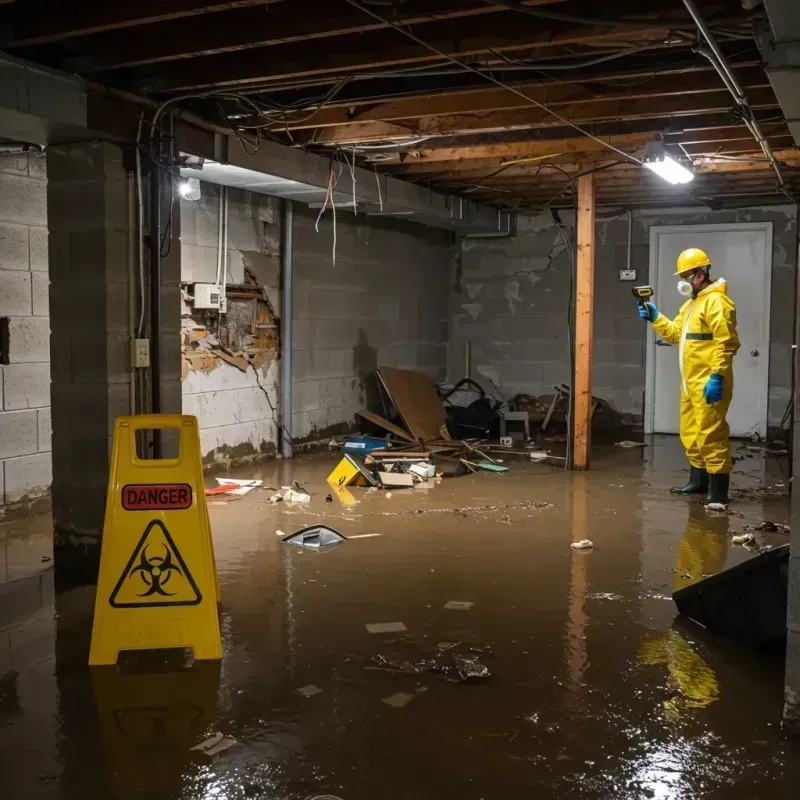 Flooded Basement Electrical Hazard in Damascus, OR Property