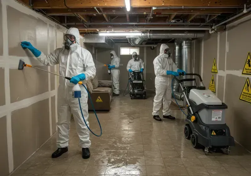 Basement Moisture Removal and Structural Drying process in Damascus, OR